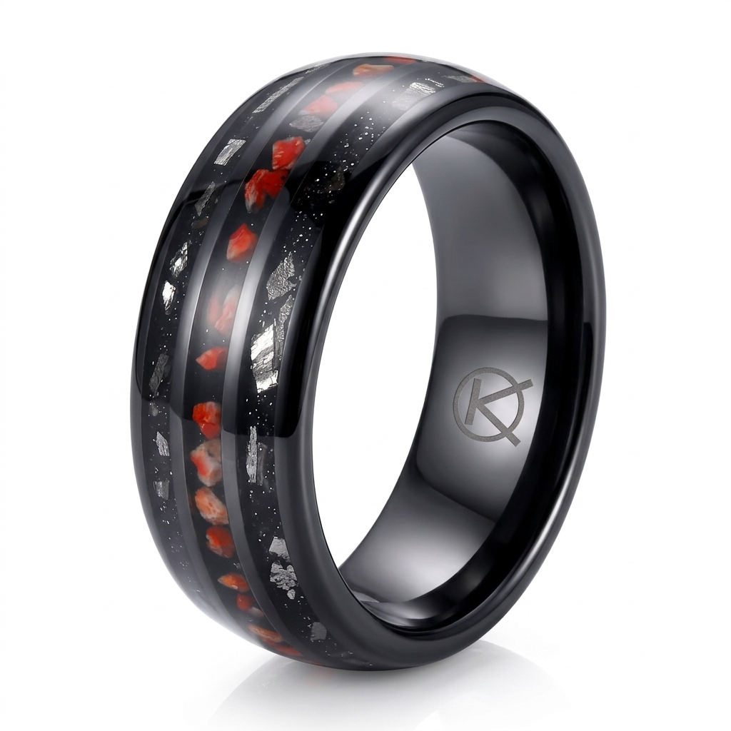 Dinosaur Bone Tungsten Ring — Kratun Fossil