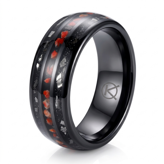 Dinosaur Bone Tungsten Ring — Kratun Fossil