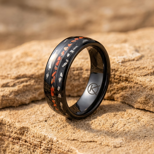 Dinosaur Bone Tungsten Ring — Kratun Fossil