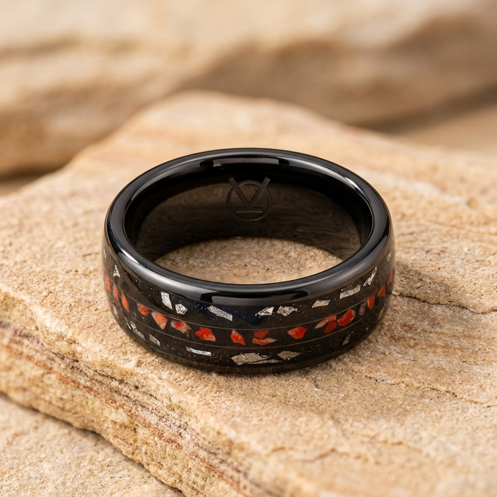 Dinosaur Bone Tungsten Ring — Kratun Fossil